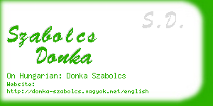 szabolcs donka business card